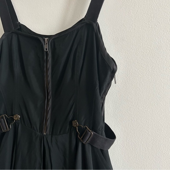 ALL SAINTS Black Gorpcore Utility Fit and Flare Dress Grunge - Picture 6 of 13